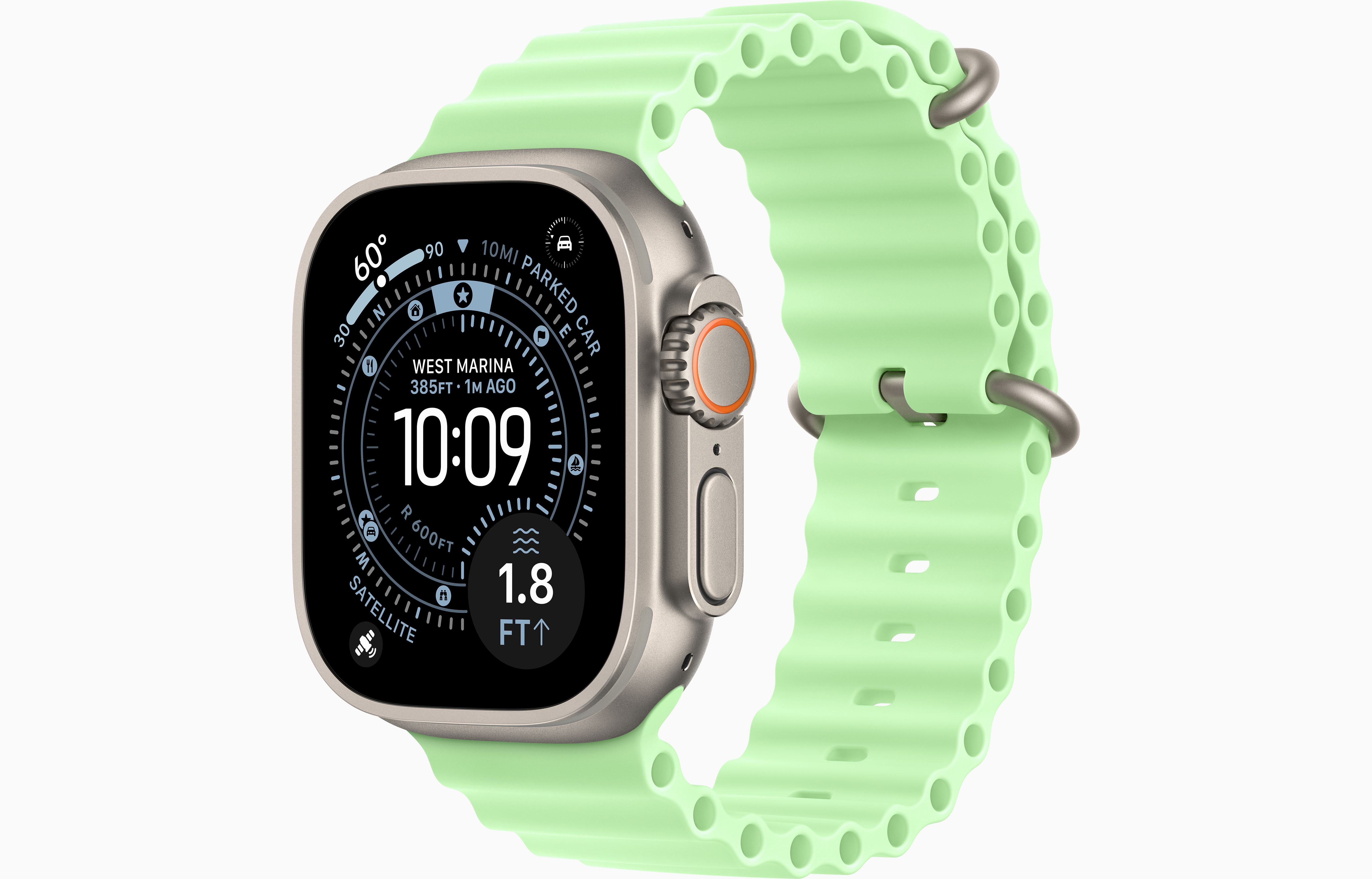 Apple Watch Ultra 3 49mm Natural OC (Ocean Band) Neon Green — купить в Нижнем Новгороде